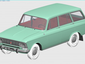 azlk moskvitch-427 1972 Model 3D