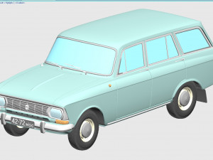 azlk moskvitch-427 1972 Model 3D