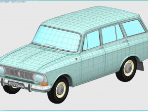 azlk moskvitch-427 1972 Model 3D