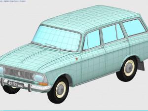 azlk moskvitch-427 1972 Model 3D