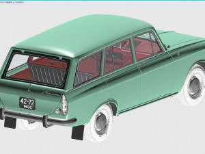 azlk moskvitch-427 1972 Model 3D