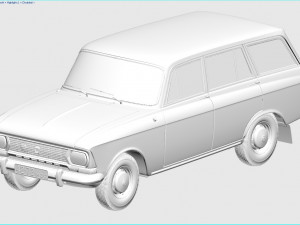 azlk moskvitch-427 1972 Model 3D