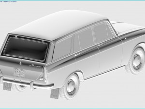 azlk moskvitch-427 1972 Model 3D
