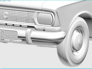 azlk moskvitch-427 1972 Model 3D