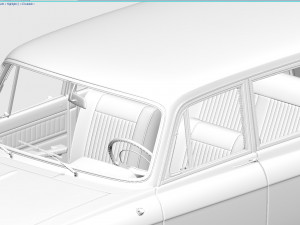 azlk moskvitch-427 1972 Model 3D