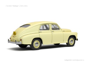 gaz m20 pobeda 1948 1953 3D 模型