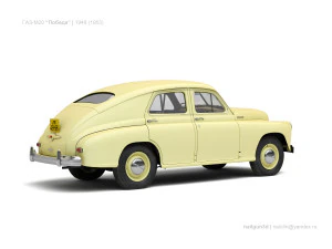 gaz m20 pobeda 1948 1953 3D Model