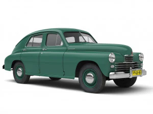 gaz m20 pobeda 1948 1953 3D Model