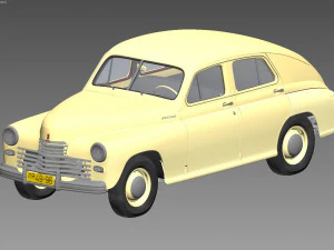 gaz m20 pobeda 1948 1953 3D Model