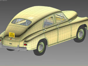 gaz m20 pobeda 1948 1953 3D Model