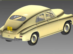 gaz m20 pobeda 1948 1953 3D Model