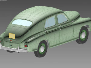 gaz m20 pobeda 1948 1953 3D Model
