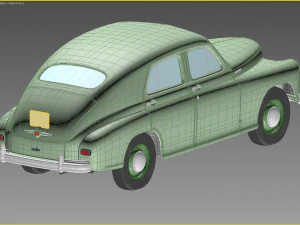 gaz m20 pobeda 1948 1953 3D Model