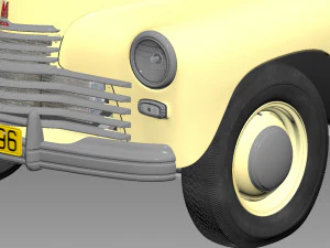 gaz m20 pobeda 1948 1953 3D Model