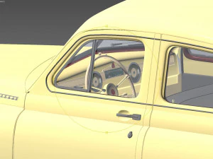 gaz m20 pobeda 1948 1953 3D Model