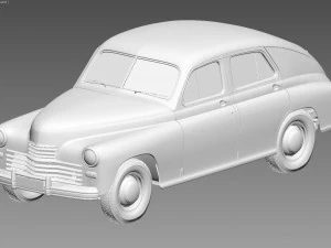gaz m20 pobeda 1948 1953 3D Model
