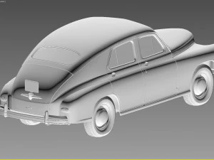gaz m20 pobeda 1948 1953 3D Model
