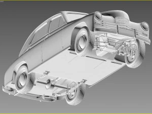gaz m20 pobeda 1948 1953 3D Model