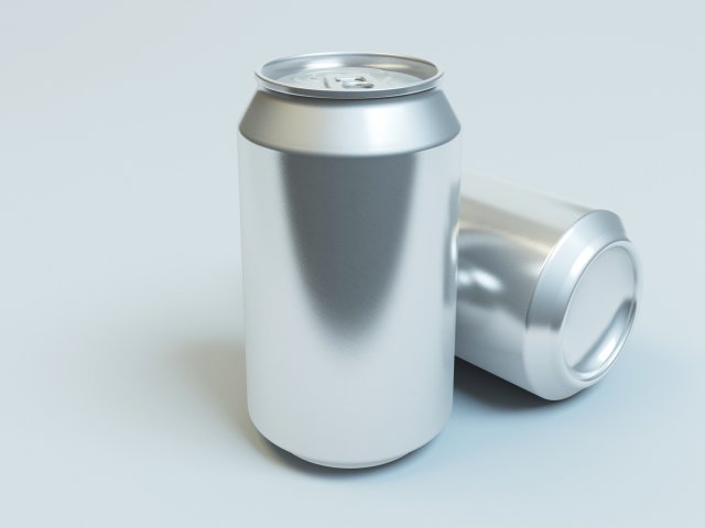 aluminum soft drink or beer can 3D Модель .c4d .max .obj .3ds .fbx .stl .blend 