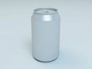 aluminum soft drink or beer can 3D Model