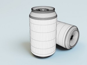 aluminum soft drink or beer can 3D Модель