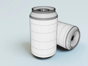 aluminum soft drink or beer can 3D Model