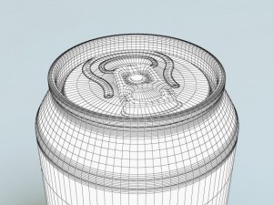 aluminum soft drink or beer can 3D Модель