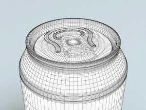 aluminum soft drink or beer can 3D Model
