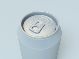 aluminum soft drink or beer can 3D Модель