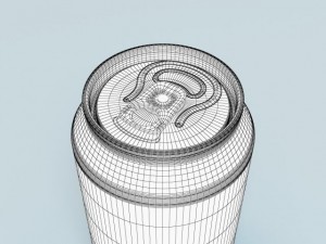 aluminum soft drink or beer can 3D Модель