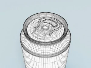 aluminum soft drink or beer can 3D Model