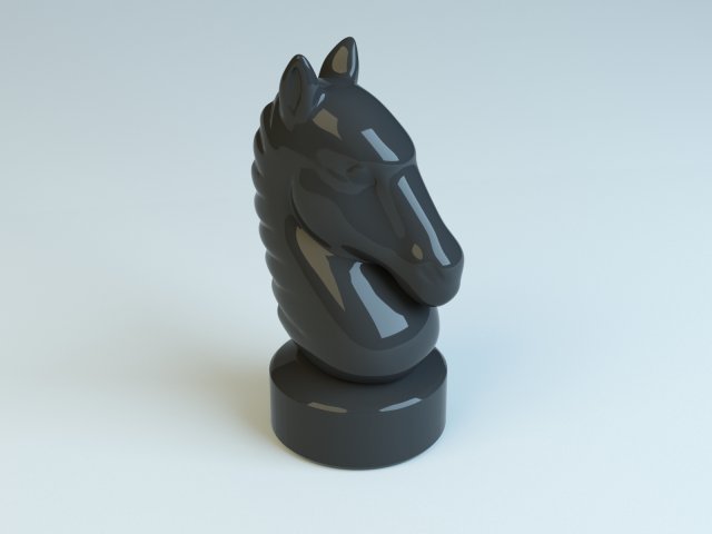 chess horse figurine 3Dモデル .c4d .max .obj .3ds .fbx .stl .blend 