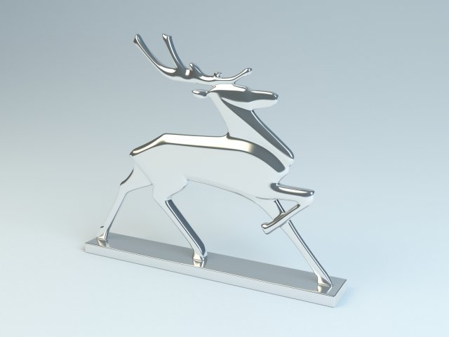 deer gaz figurine 3D 모델 .c4d .max .obj .3ds .fbx .stl .blend 