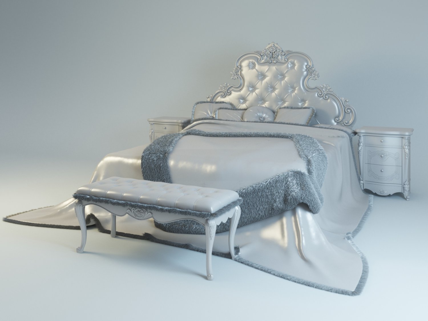 Padded table. Ghezzani 3d model.