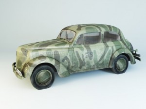opel olympia 1938 wehrmacht 3D Model
