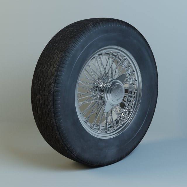 wheel jaguar mk2 59 tyre avon 3D Model .c4d .max .obj .3ds .fbx .stl .blend 