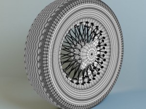 wheel jaguar mk2 59 tyre avon 3D Model