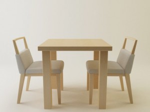 mikimoku dinning set Model 3D