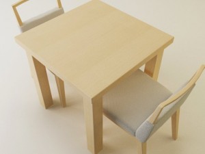 mikimoku dinning set Modello 3D