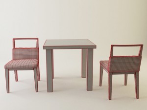 mikimoku dinning set Modello 3D