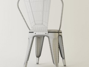 tolix metal chair Modèle 3D