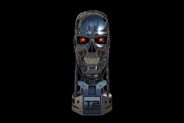 terminator t-800 skull bust 3D 모델 .c4d .max .obj .3ds .fbx .stl .blend 