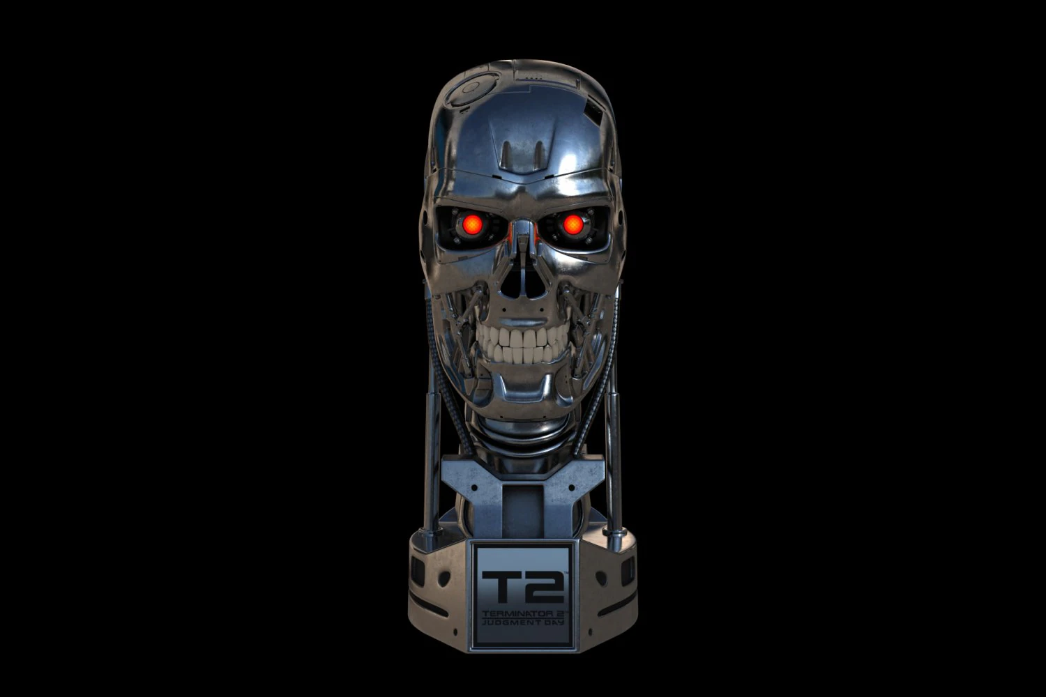 terminator t-800 skull bust 3D Model .c4d .max .obj .3ds .fbx .stl .blend 