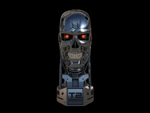 busto de caveira terminador t-800 Modelo 3D
