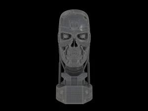 terminator t-800 skull bust 3D Model