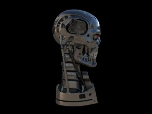 terminator t-800 skull bust 3D Model