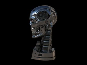 terminator t-800 skull bust 3D Model