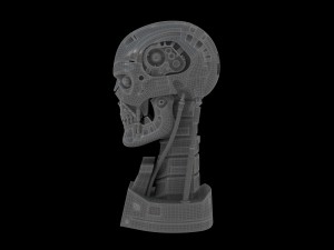 terminator t-800 skull bust 3D 모델