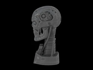 terminator t-800 skull bust 3D Model