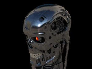 terminator t-800 skull bust 3D Model